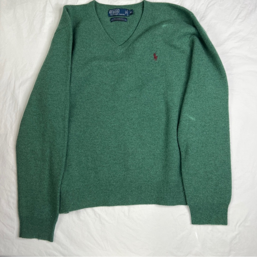Lot Of 2 Polo Ralph Lauren Long Sleeve Pullover Sweater Men Sz XL Wool Cotton